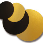 Rond Or/Noir 24cm